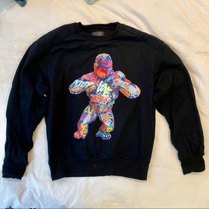 JUUN.J Black Printed Gorilla Sweatshirt 2019